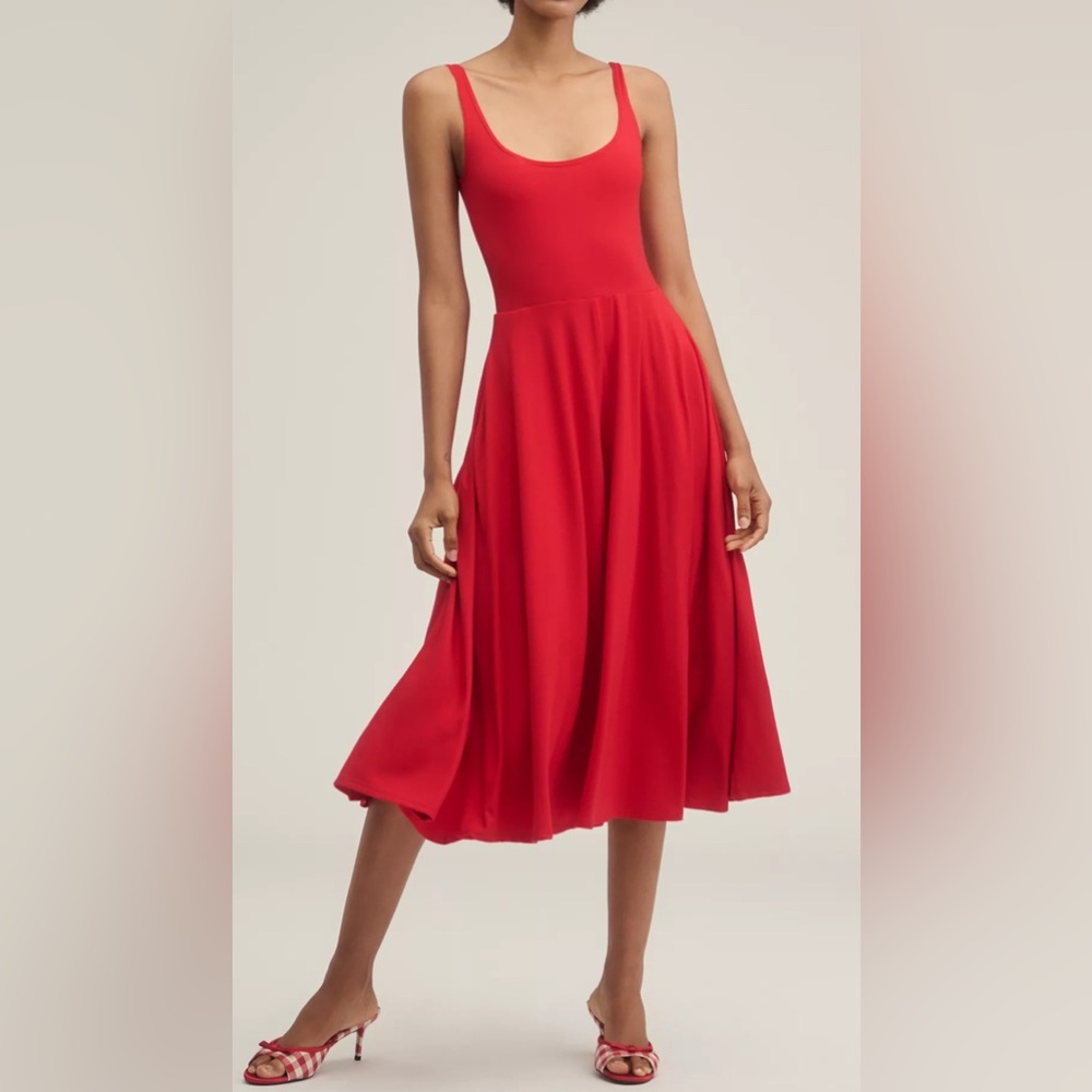 Reformation Rou Sleeveless Knit Midi Dress Stretchy Comfy Soft Casual Jersey - Picture 7 of 9